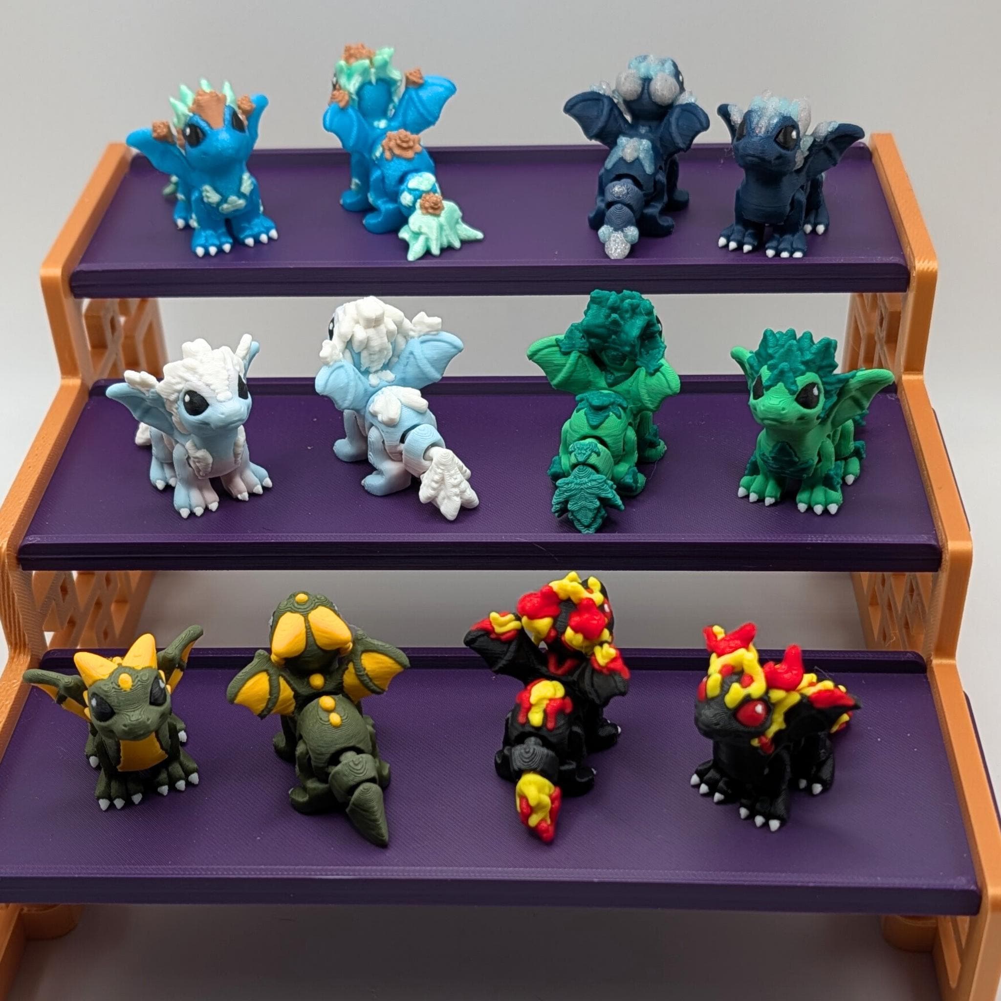 Elemental Dragon Hatchlings with Egg