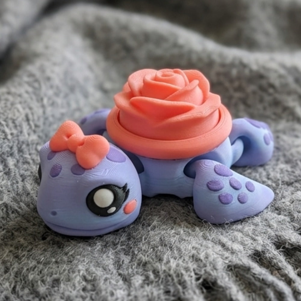 Articulated Clicker Turtle Fidget Toy with Mechanical Switch