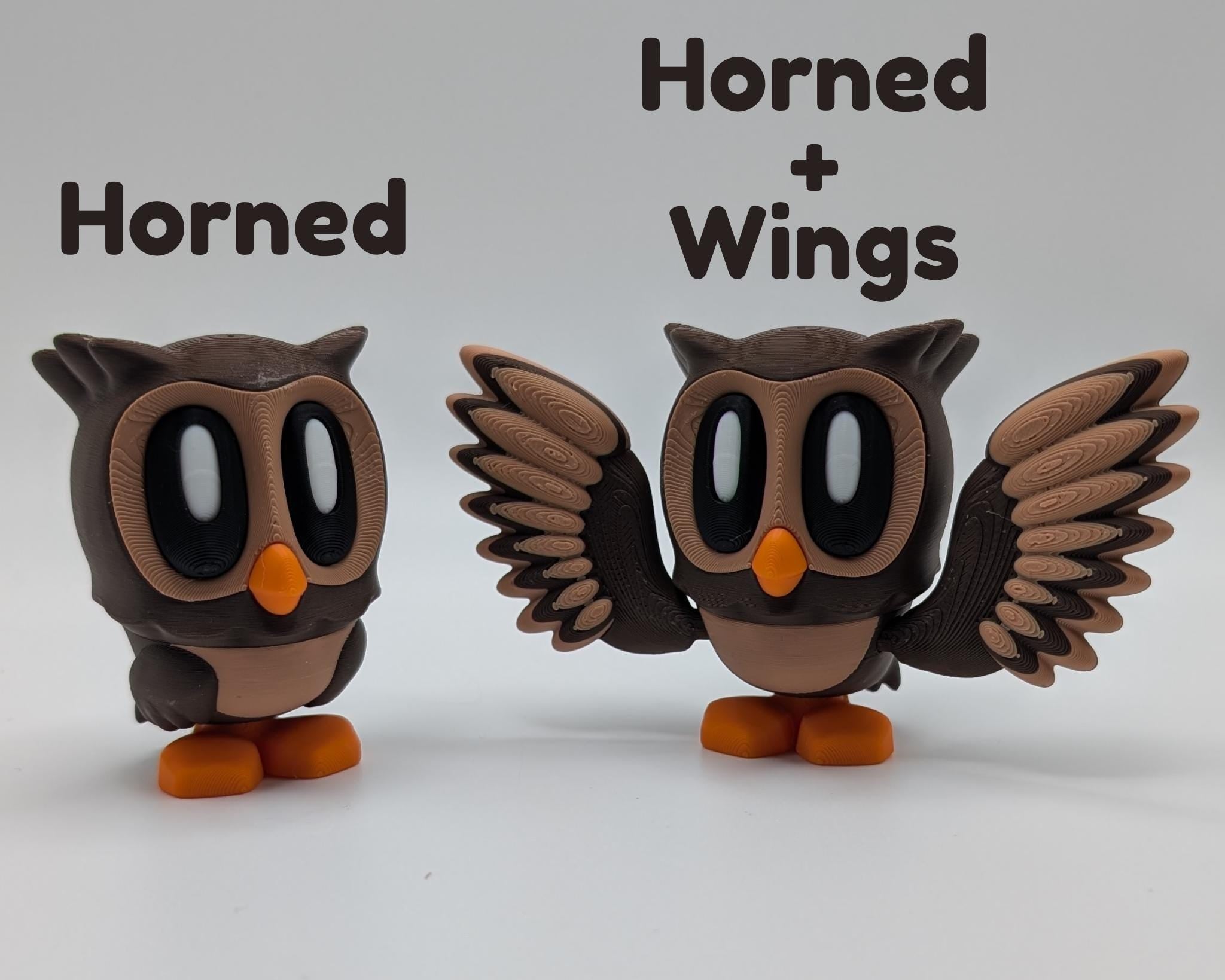 Brown Blob Owl Desk Buddy: Forest Animal Decor with Optional Magnetic Perch