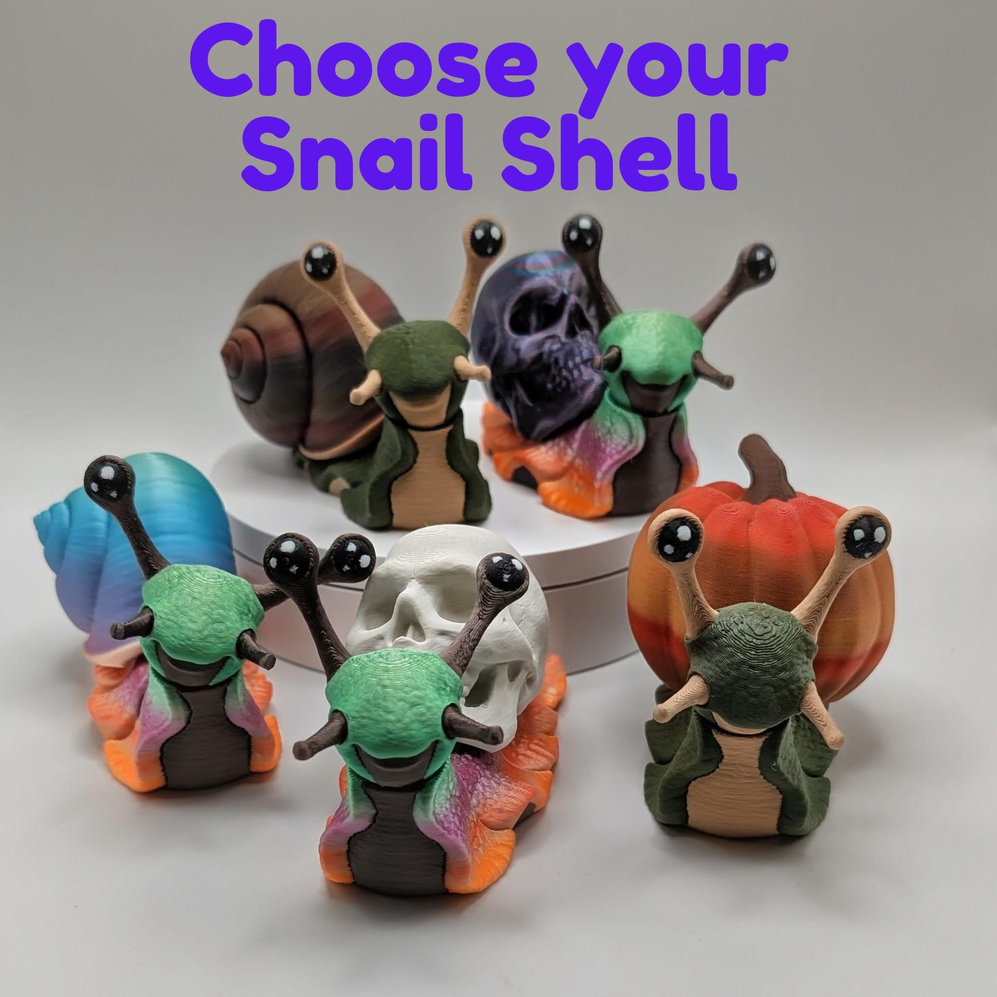 Custom Snail Figure with Choice of Shell