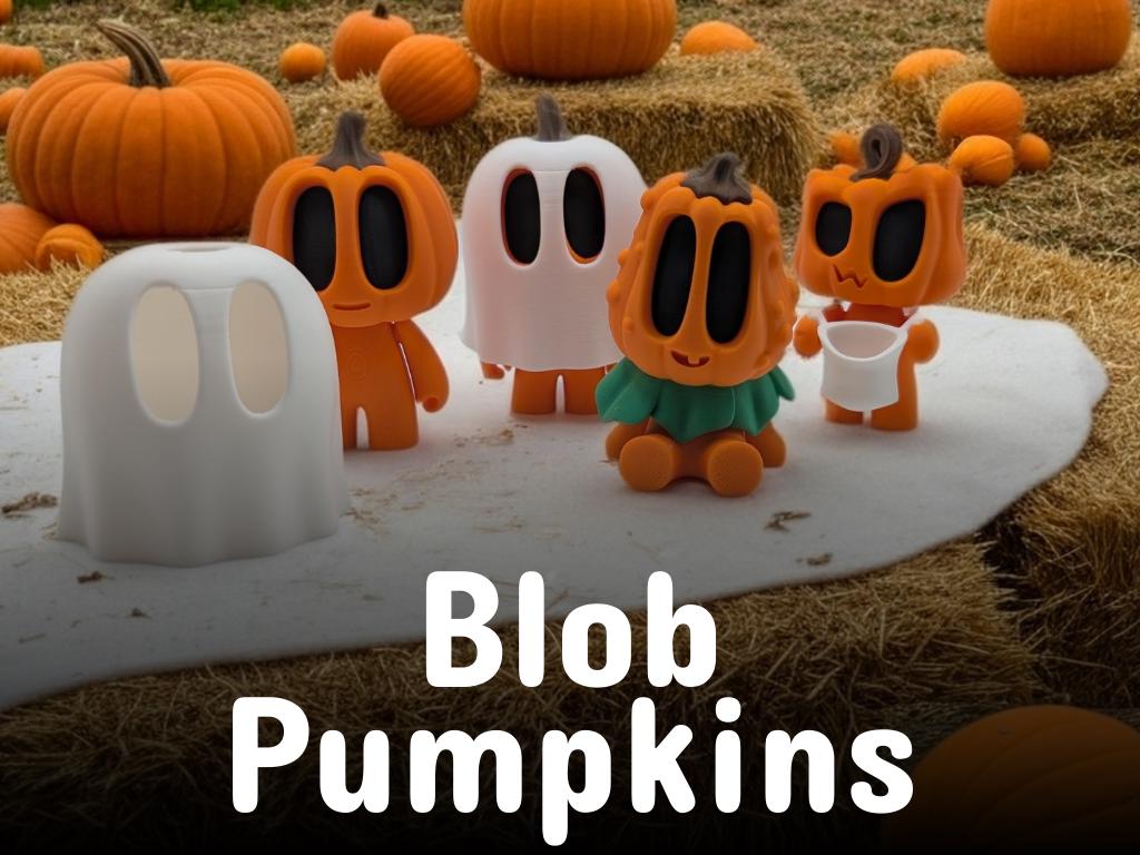 Halloween Blob Pumpkin Figure: Spooky Desk Decor