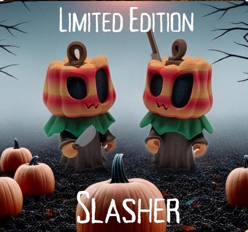 Halloween Blob Pumpkin Figure: Spooky Desk Decor