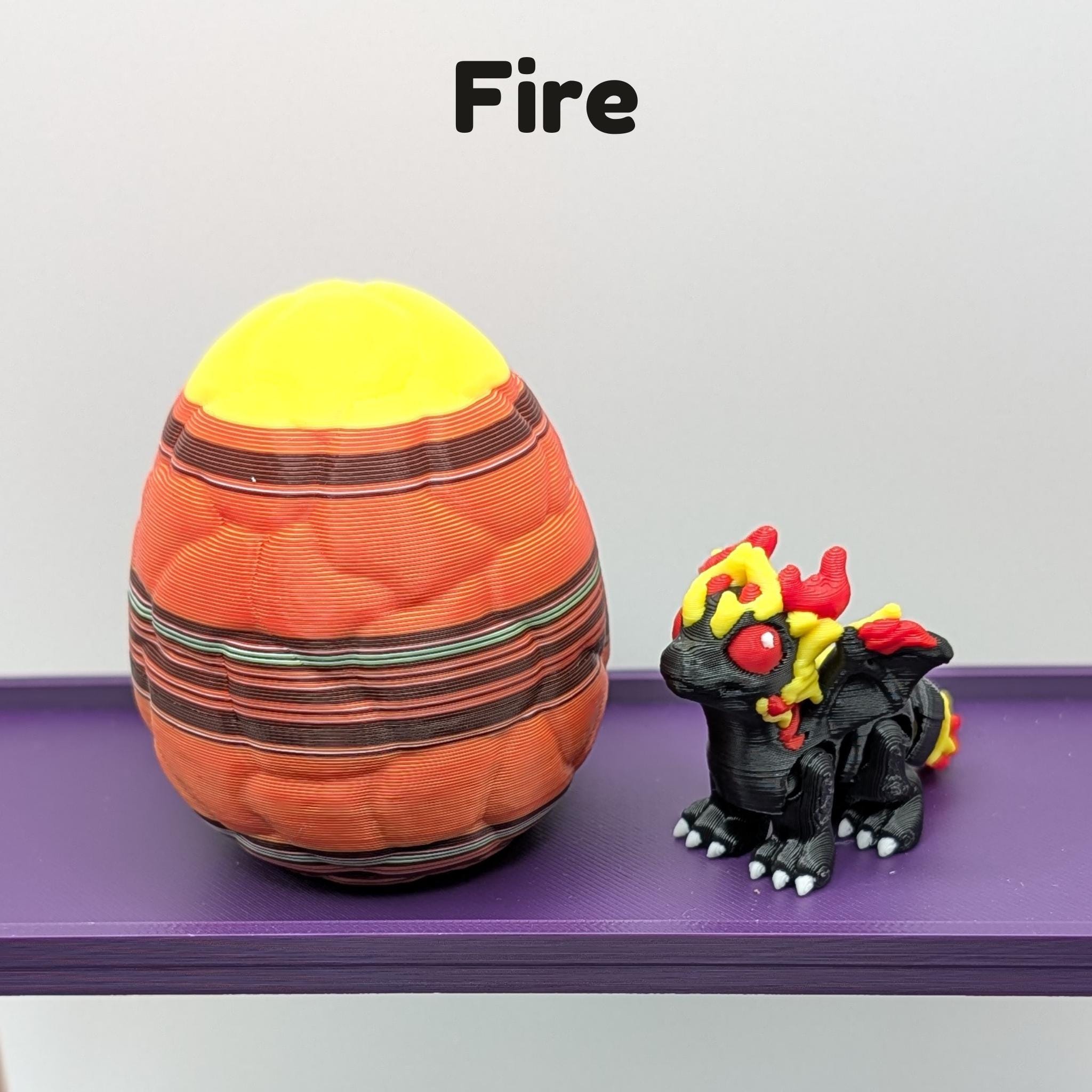 Elemental Dragon Hatchlings with Egg