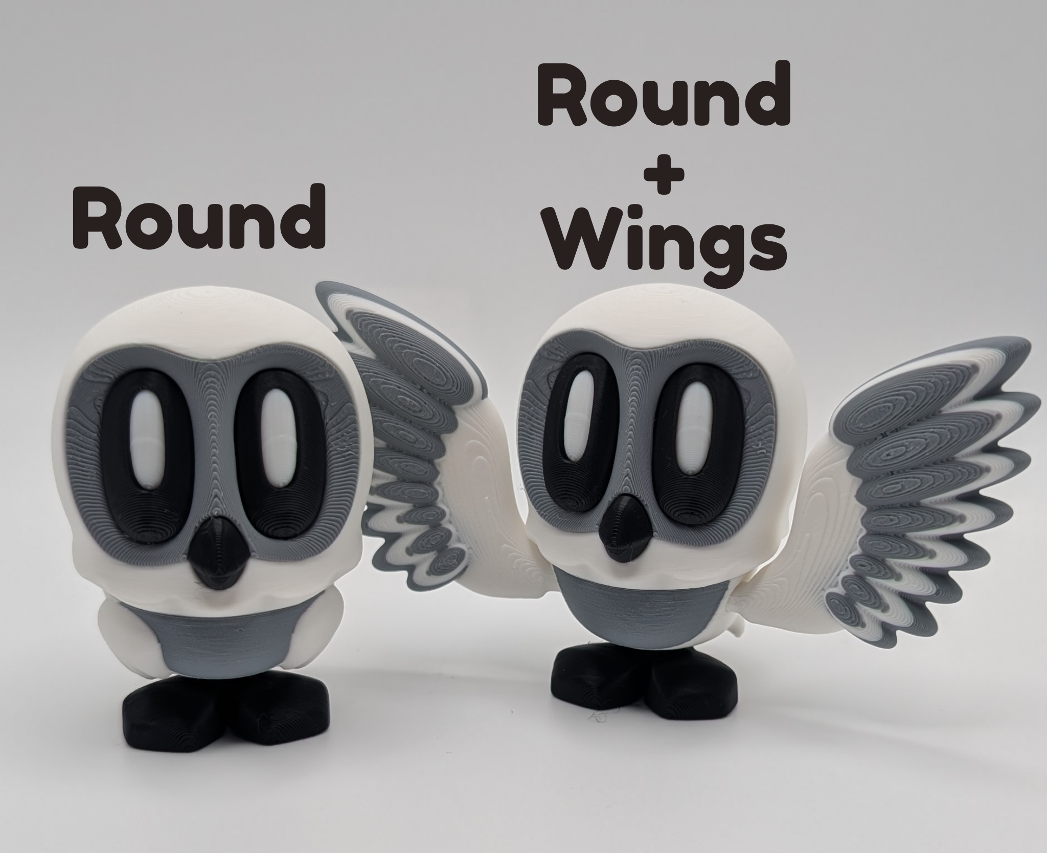 Snowy Blob Owl Desk Buddy: Forest Animal Decor with Optional Magnetic Perch