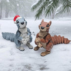 Articulated Squirrel Fidget Toy | Optional Santa Hat