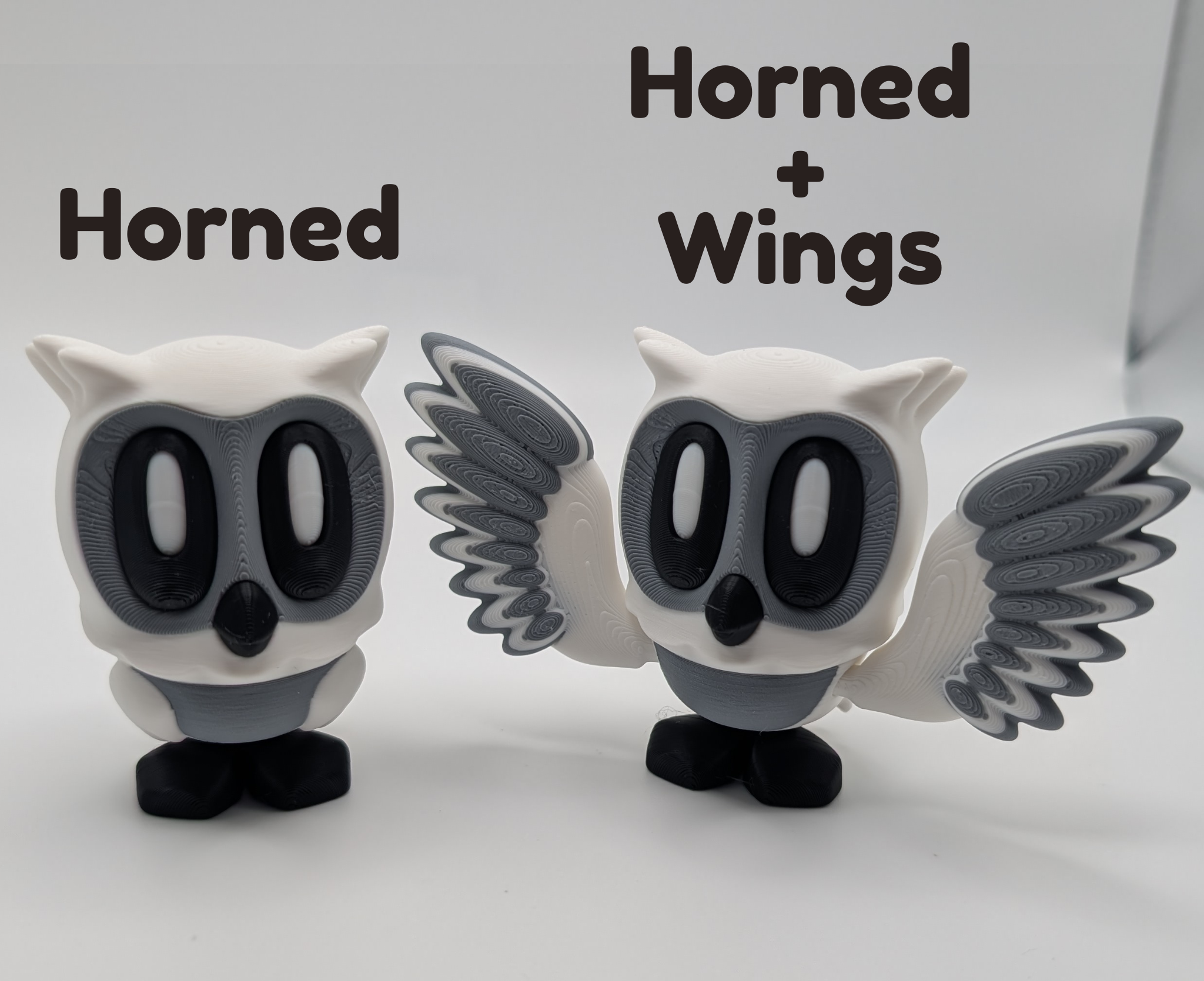 Snowy Blob Owl Desk Buddy: Forest Animal Decor with Optional Magnetic Perch