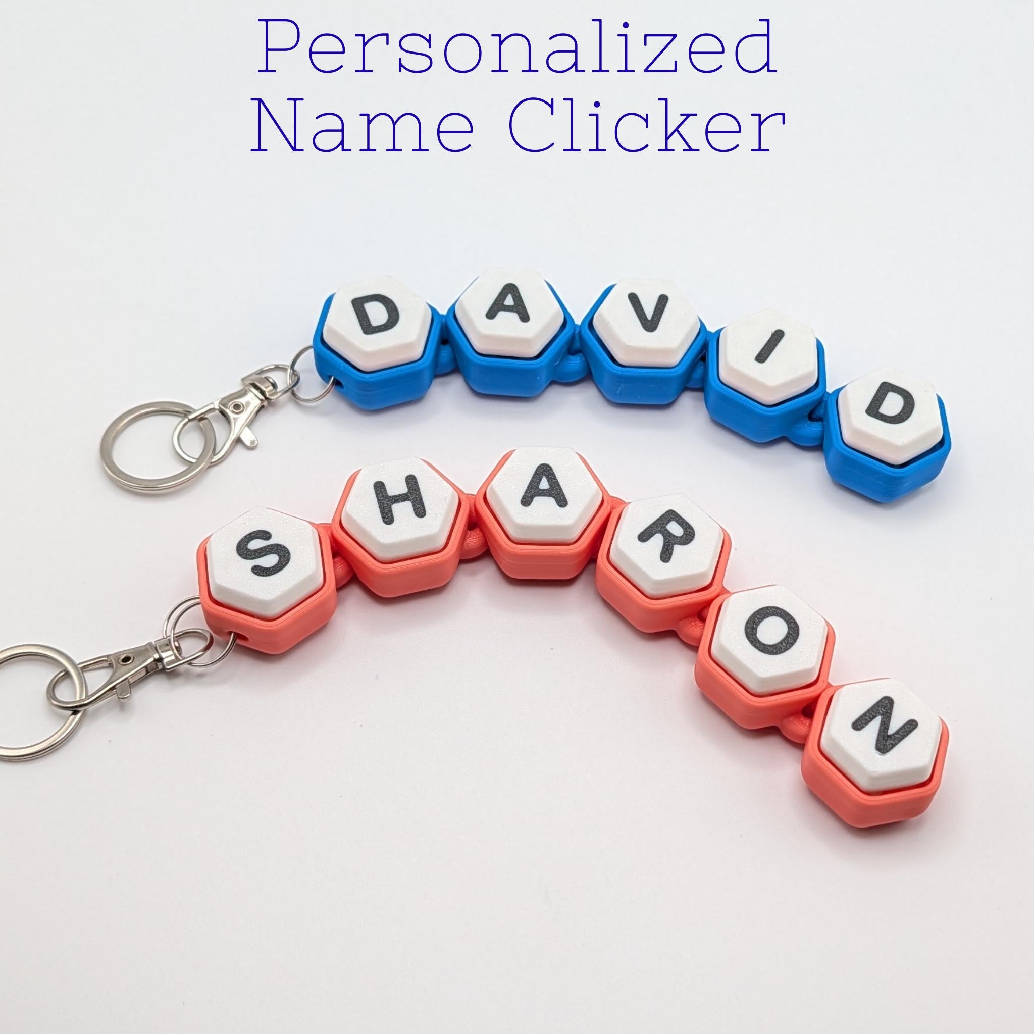 Personalized Name Clicker Keychain