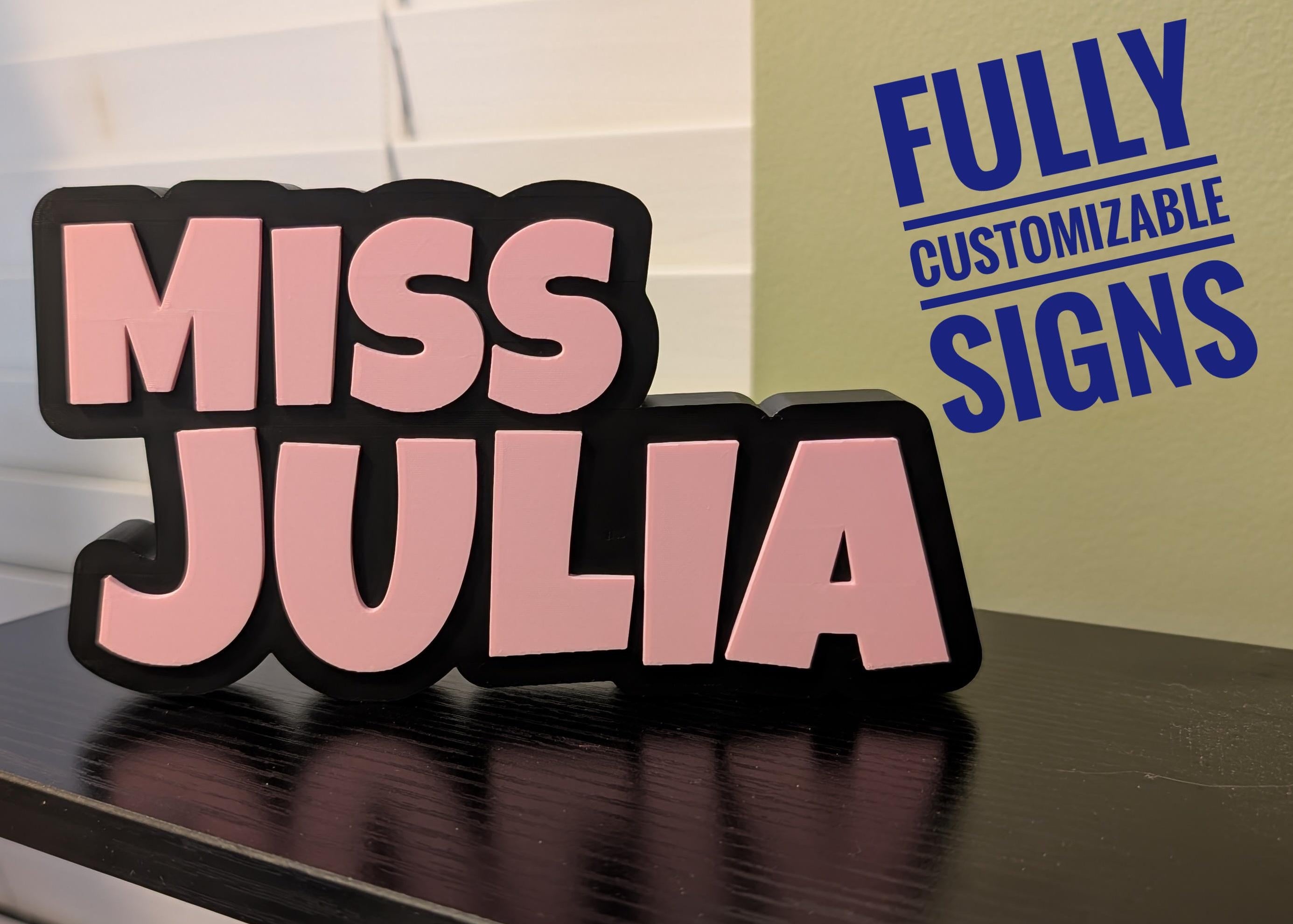 Personalized Desk Name Plate