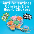 Anti-Valentine Conversation Heart Clicker Fidget Keychain