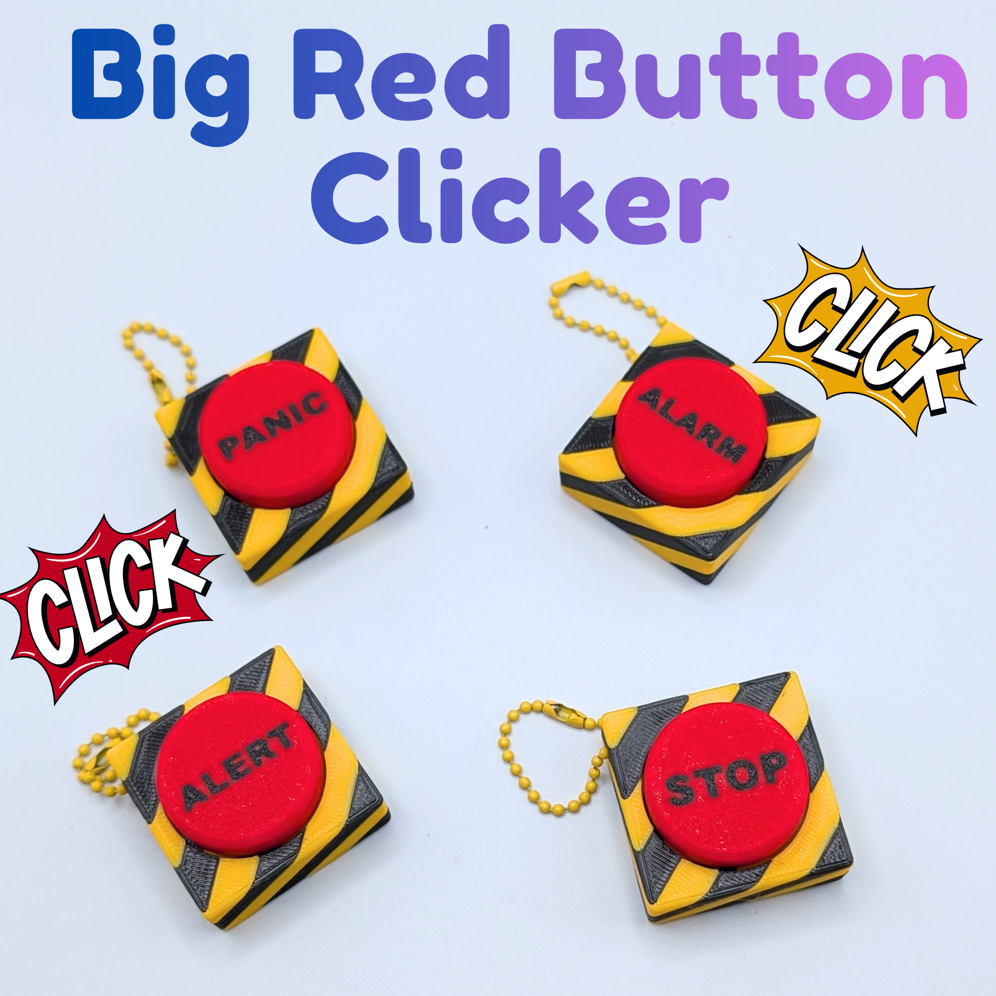 3D Printed Big Red Button Clicker