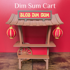 3D Printed Blob Dim Sum Dumplings Figure Set with Steamer Basket