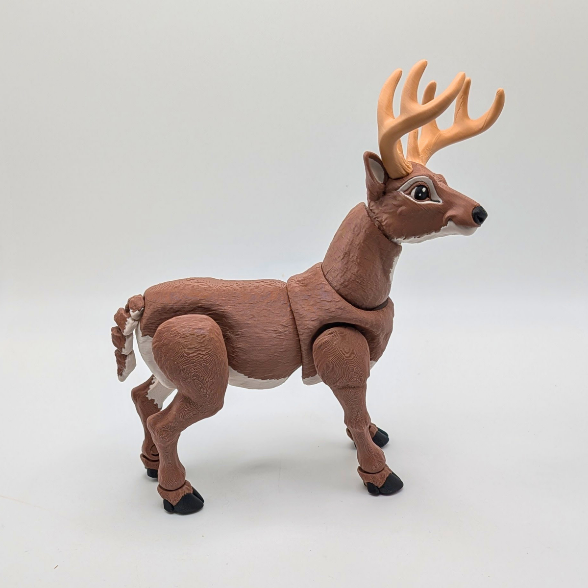 Articulated Buck and Doe Deer Fidget Toy - 3D Printed Woodland Desk Pet