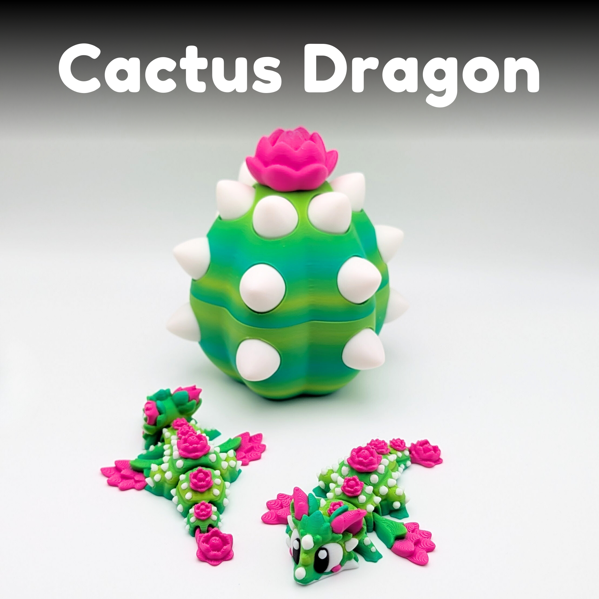 Flexi Cactus Dragon with Matching Egg
