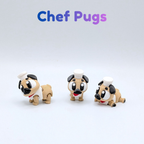 Flexi Pug Articulated Fidget Toy and Bakery Playset