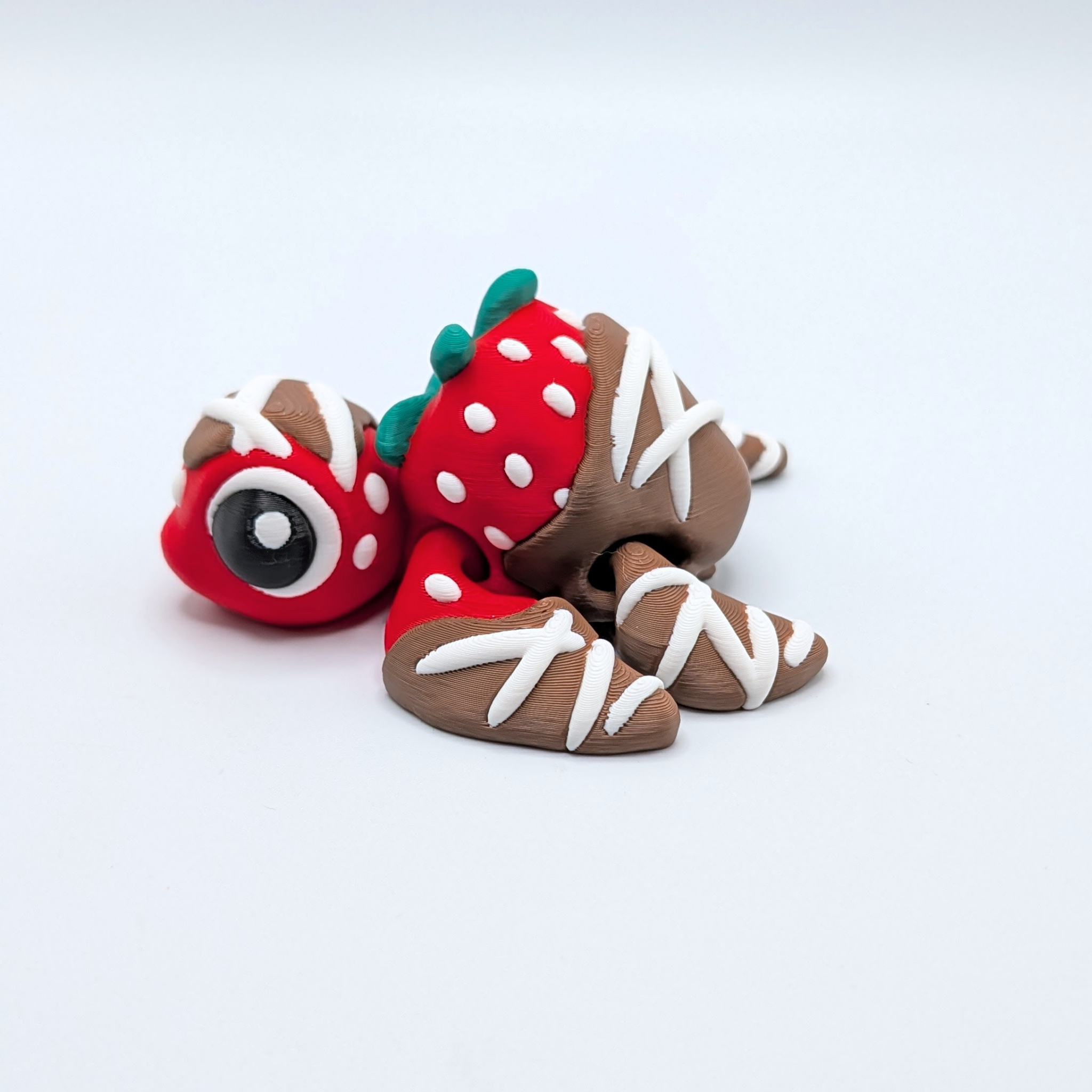 Articulated Chocolate Strawberry Turtle Fidget Toy