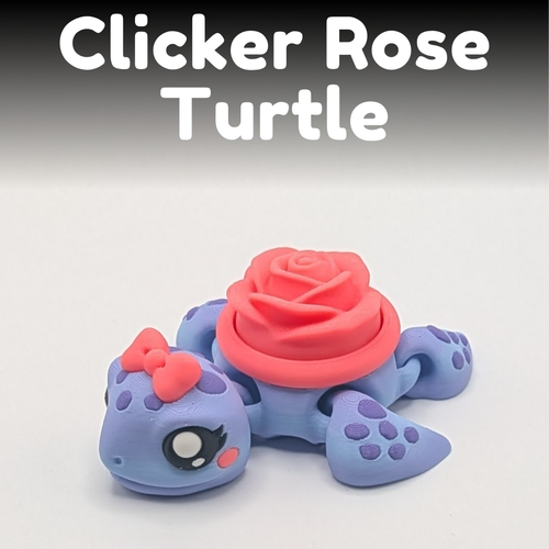 Articulated Clicker Turtle Fidget Toy with Mechanical Switch