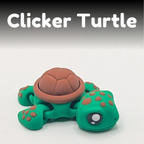 Articulated Clicker Turtle Fidget Toy with Mechanical Switch