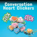 Conversation Heart Clicker Fidget Keychain