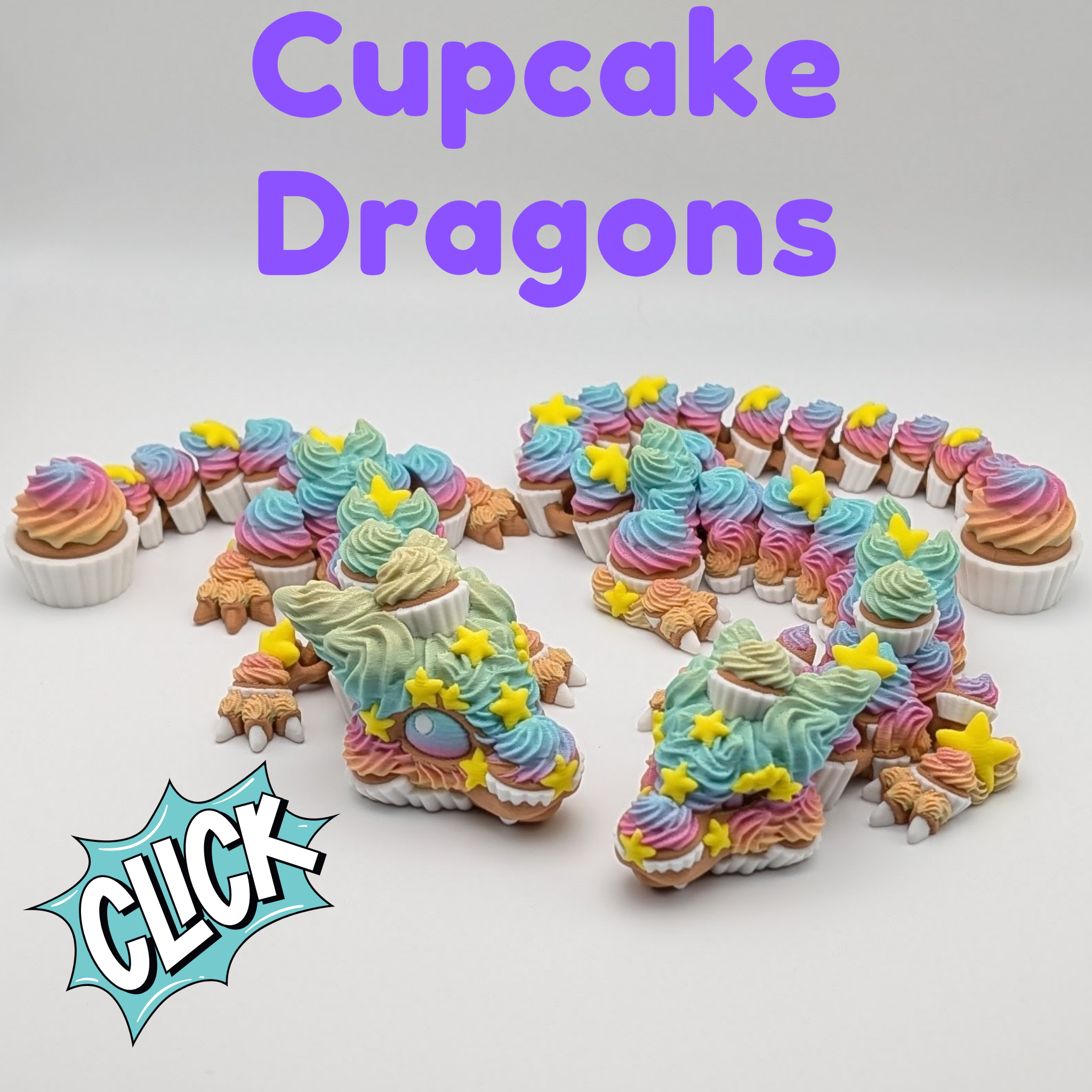 Cupcake Dragon with Clicker Tail