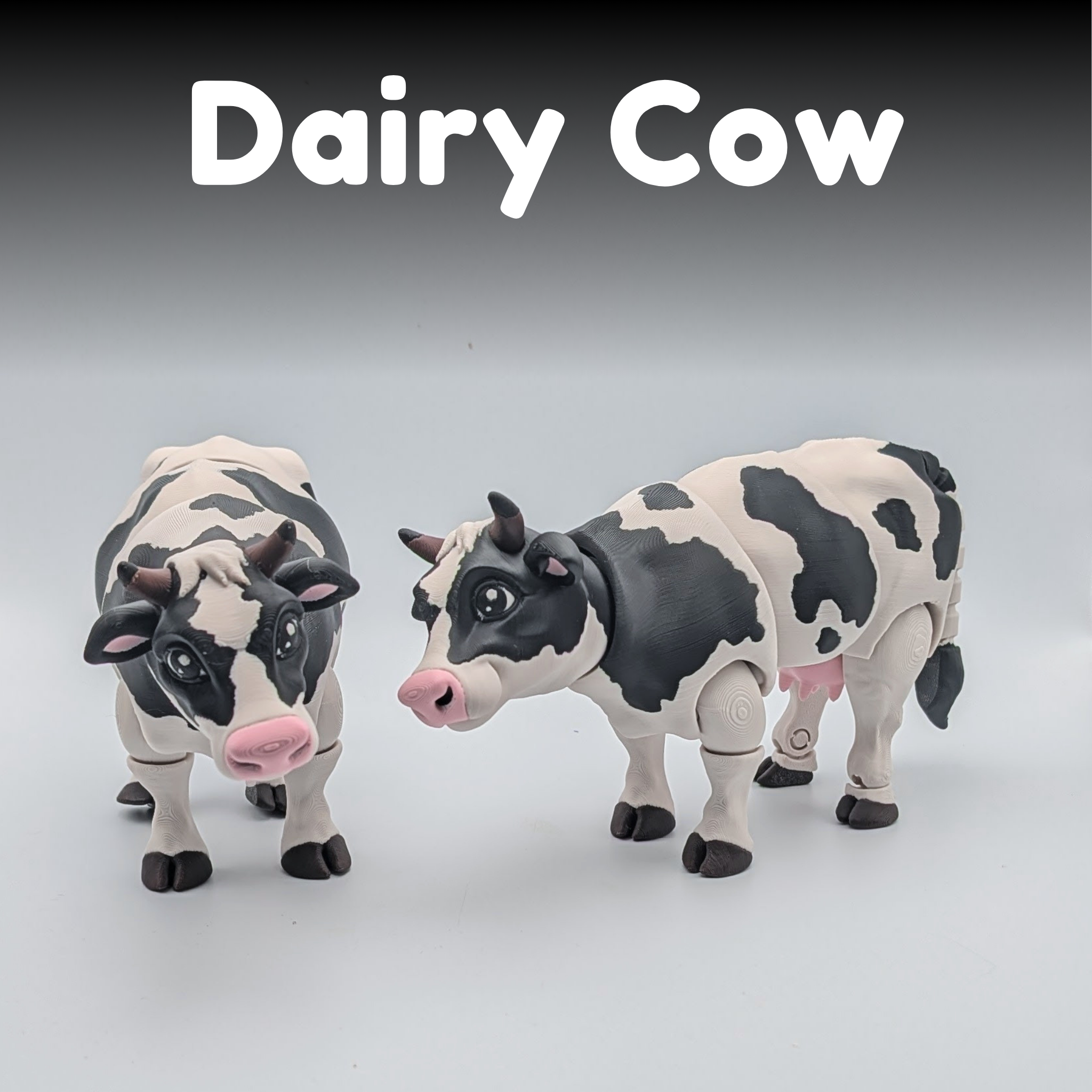 Flexi Dairy Cow Articulated Fidget Toy