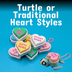 Dog & Cat Conversation Heart Clicker Fidget Keychain