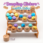 Dumpling Clicker Fidget Toy in Steamer Basket