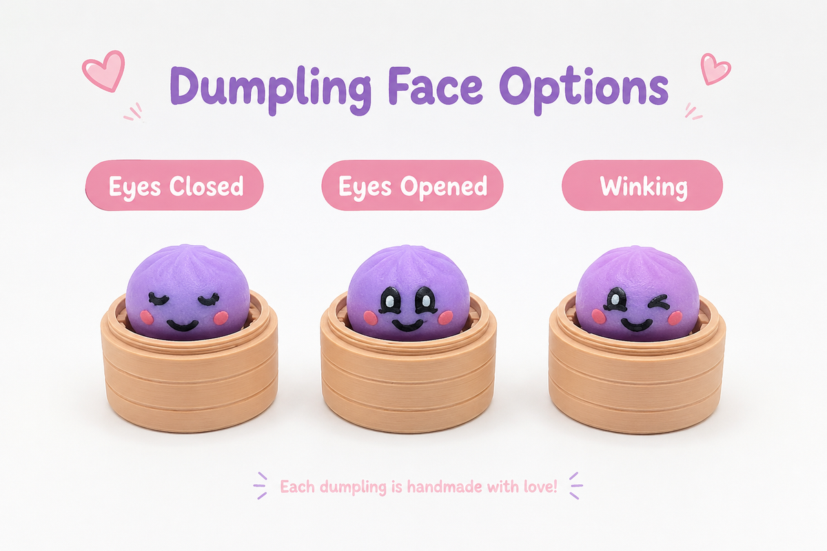 Dumpling Clicker Fidget Toy in Steamer Basket