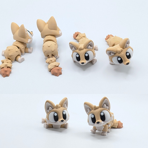 Articulated Fennec Fox and Desert Playset