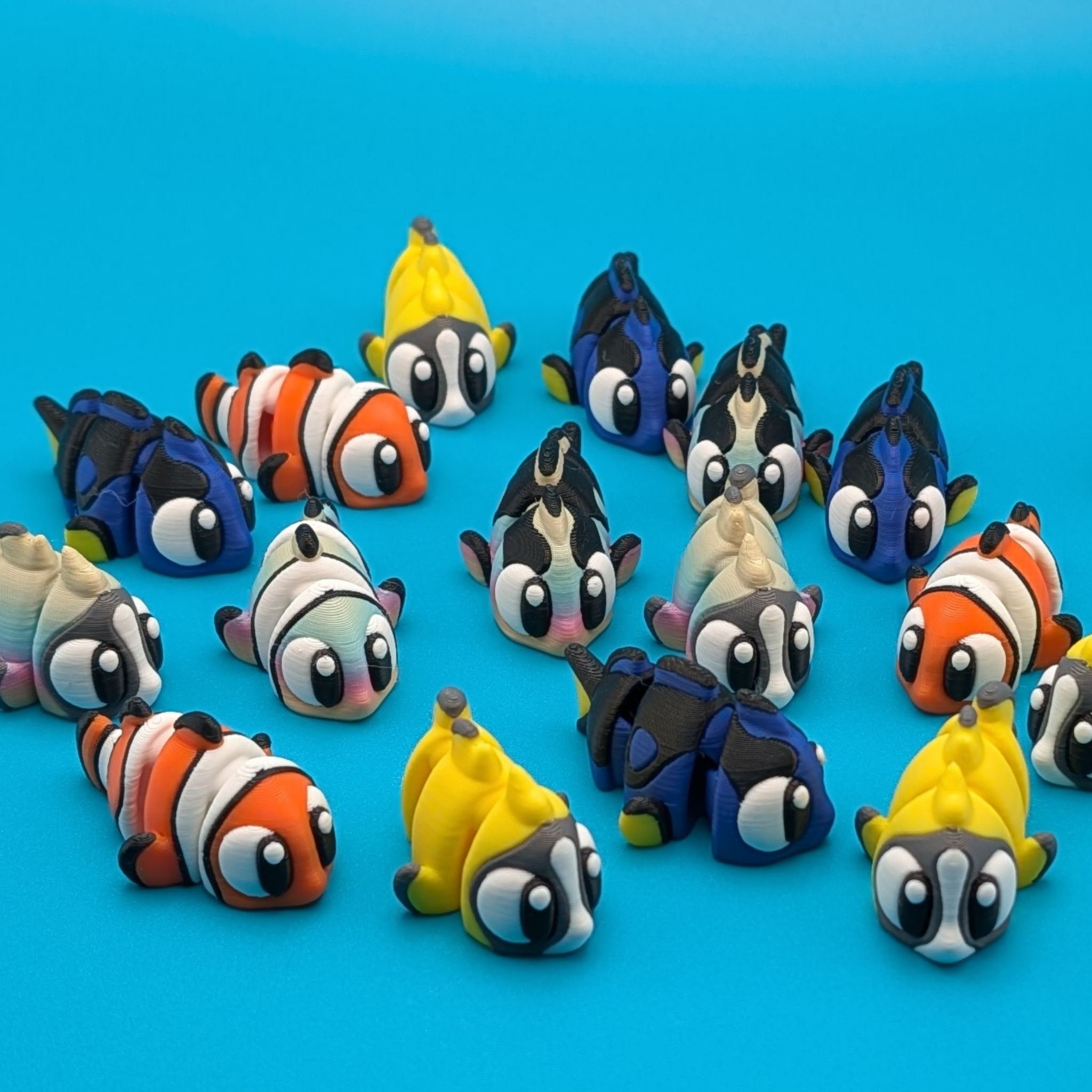 Articulated Tropical Fish Fidgets | Clownfish, Blue Tang, Butterfly