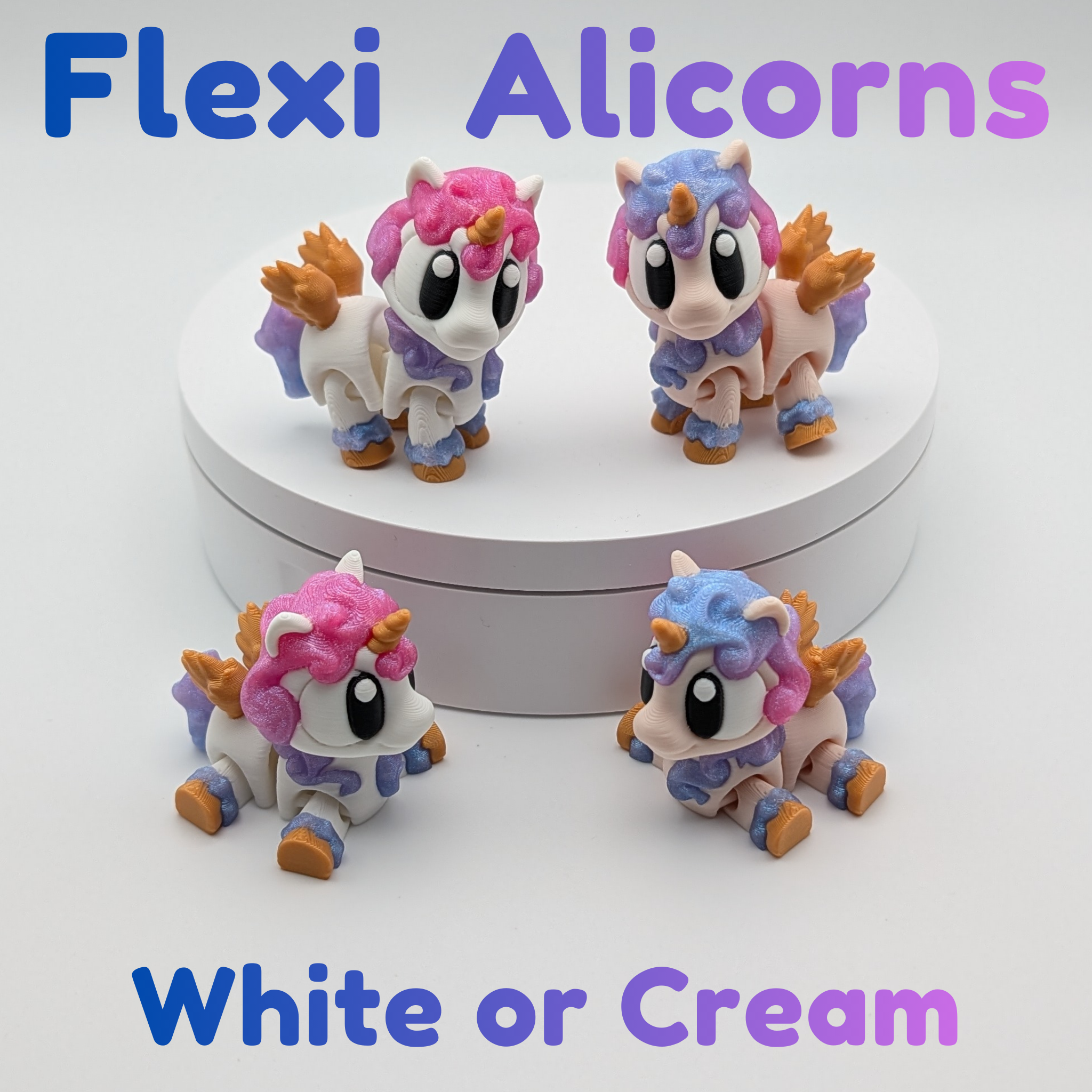 Cute Flexi Unicorn & Alicorn Fidget Toy