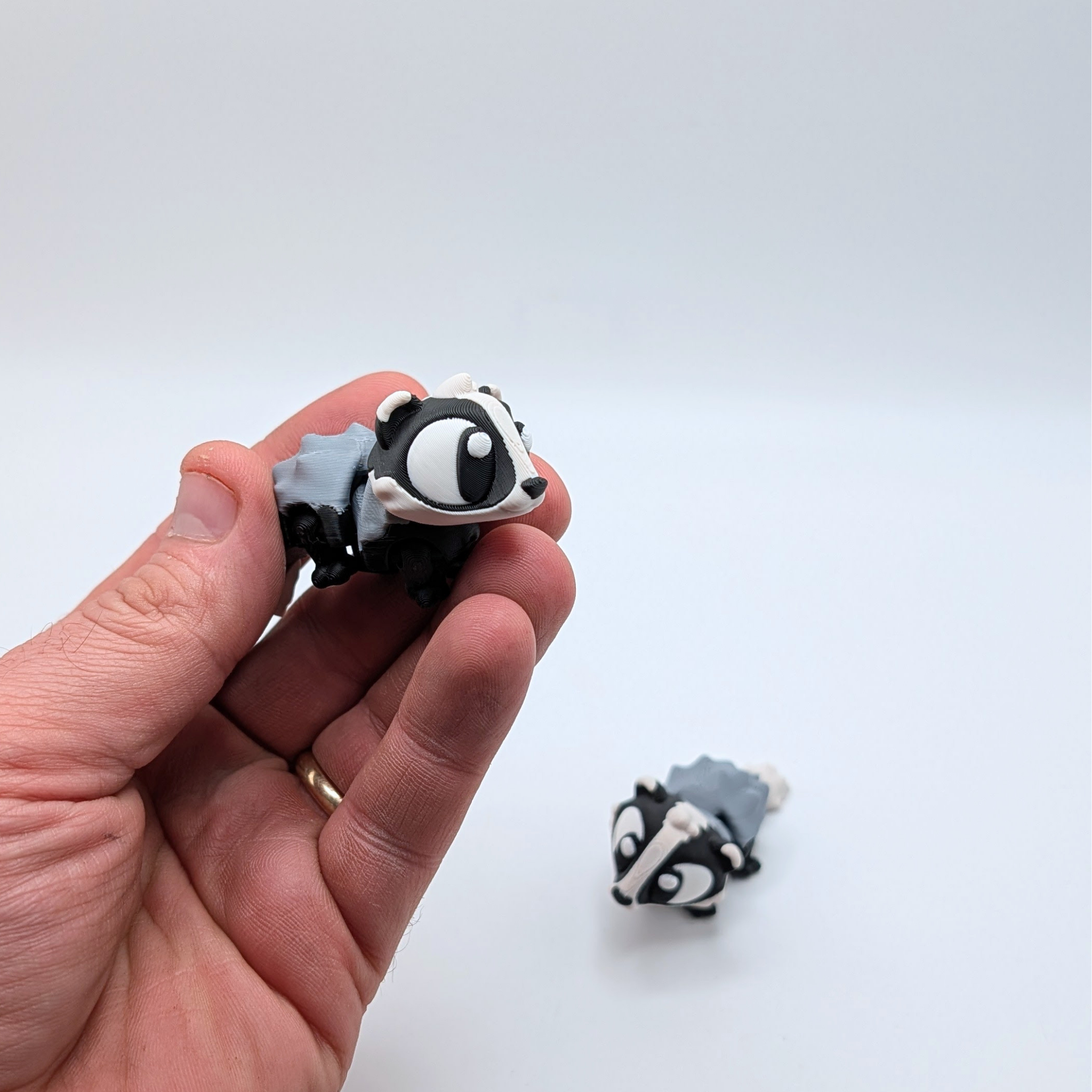 Articulated Flexi Badger Fidget Toy and Dumpster Playset