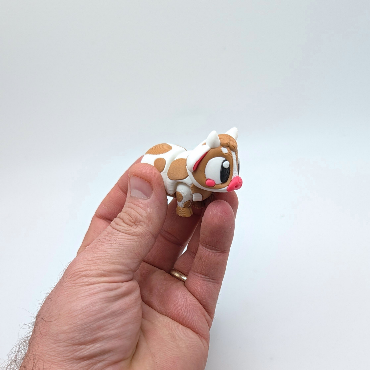 Articulated Cow Fidget Toy and Country House Playset