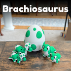 Flexi Dinosaur Fidget Toy - 3D Printed Articulated Dino Desk Pet