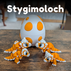Flexi Dinosaur Fidget Toy - 3D Printed Articulated Dino Desk Pet