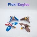 Flexi Bald Eagle and Stars and Stripes Fidget Toy