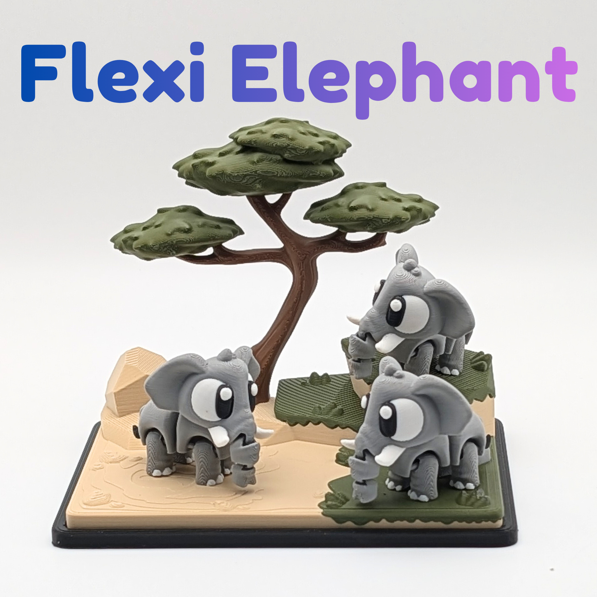 Flexi Elephant Fidget | Articulated Safari Animal