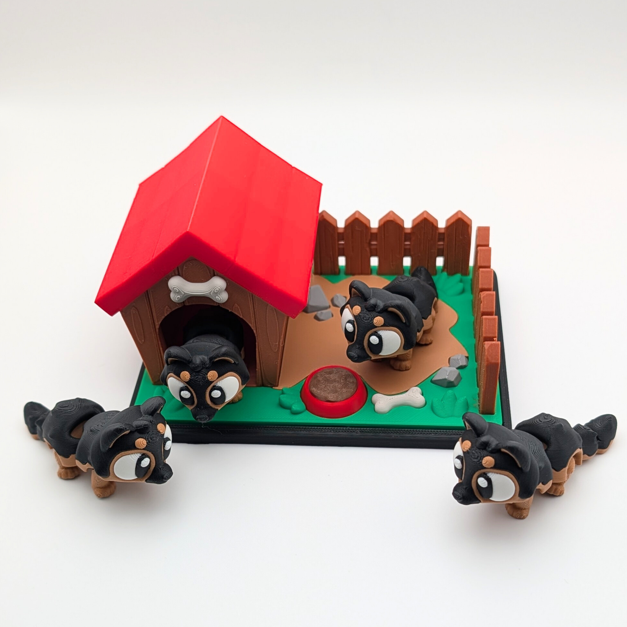 Flexi German Shepherd Fidget | Articulated Puppy & Play Yard