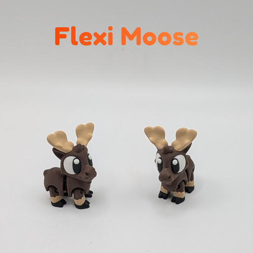 Articulated Flexi Moose Fidget Toy and Autumn Playset