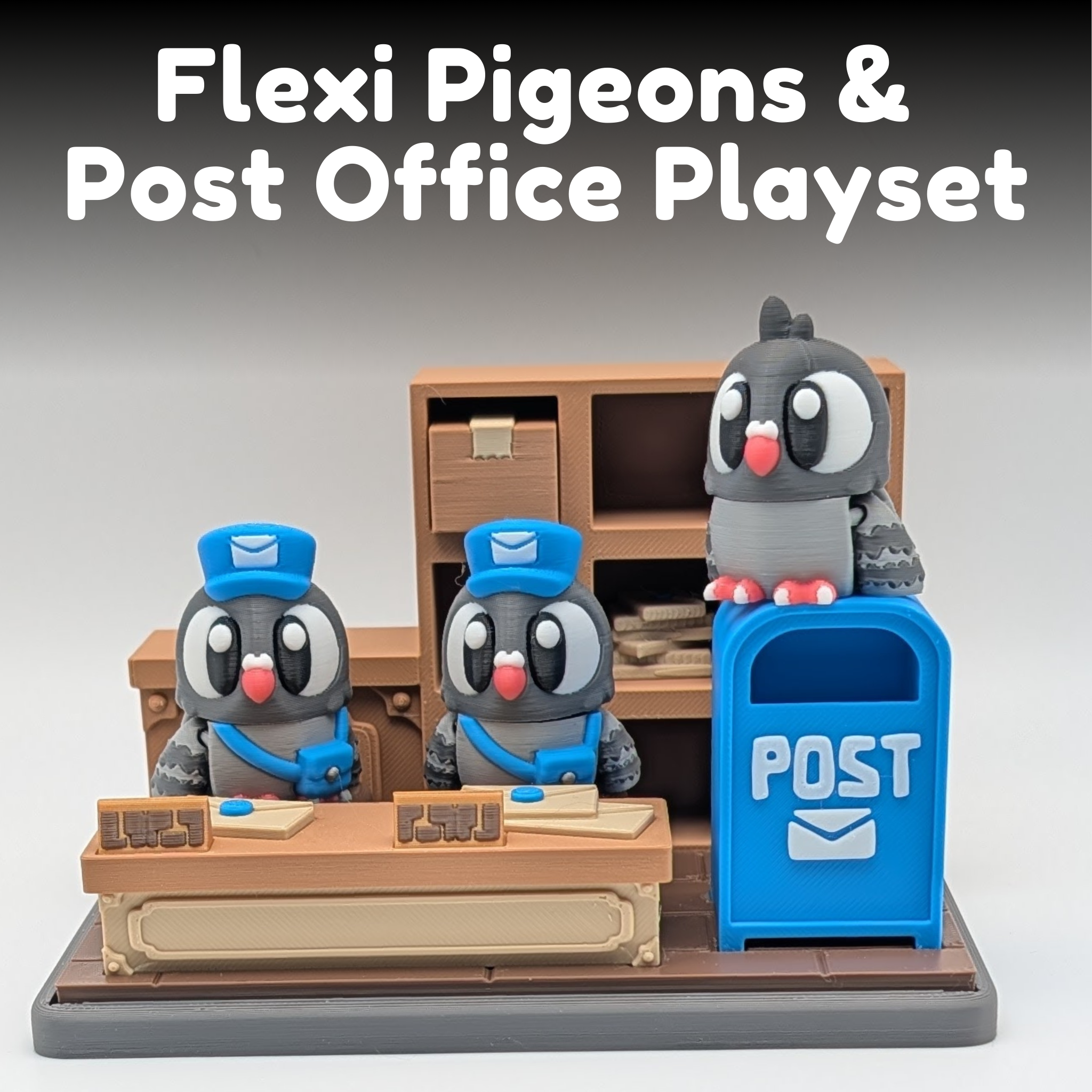 Flexi Pigeon & Post Office Playset