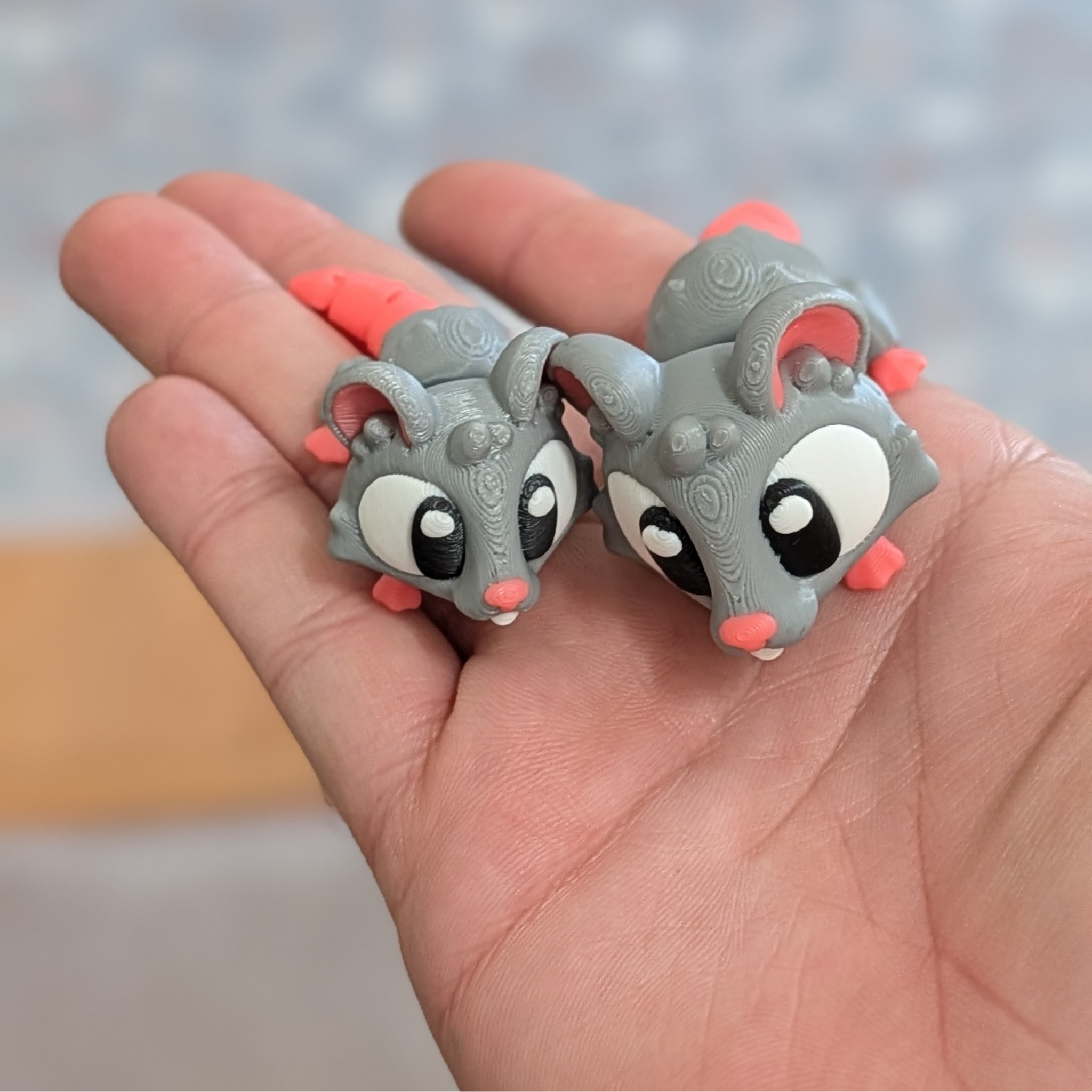 Flexi Rat Articulated Fidget Toy - 3D Printed Rodent