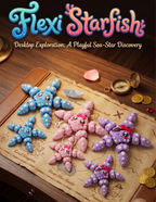Articulated Starfish Fidget Toy – Pirate, Bow, Standard Styles