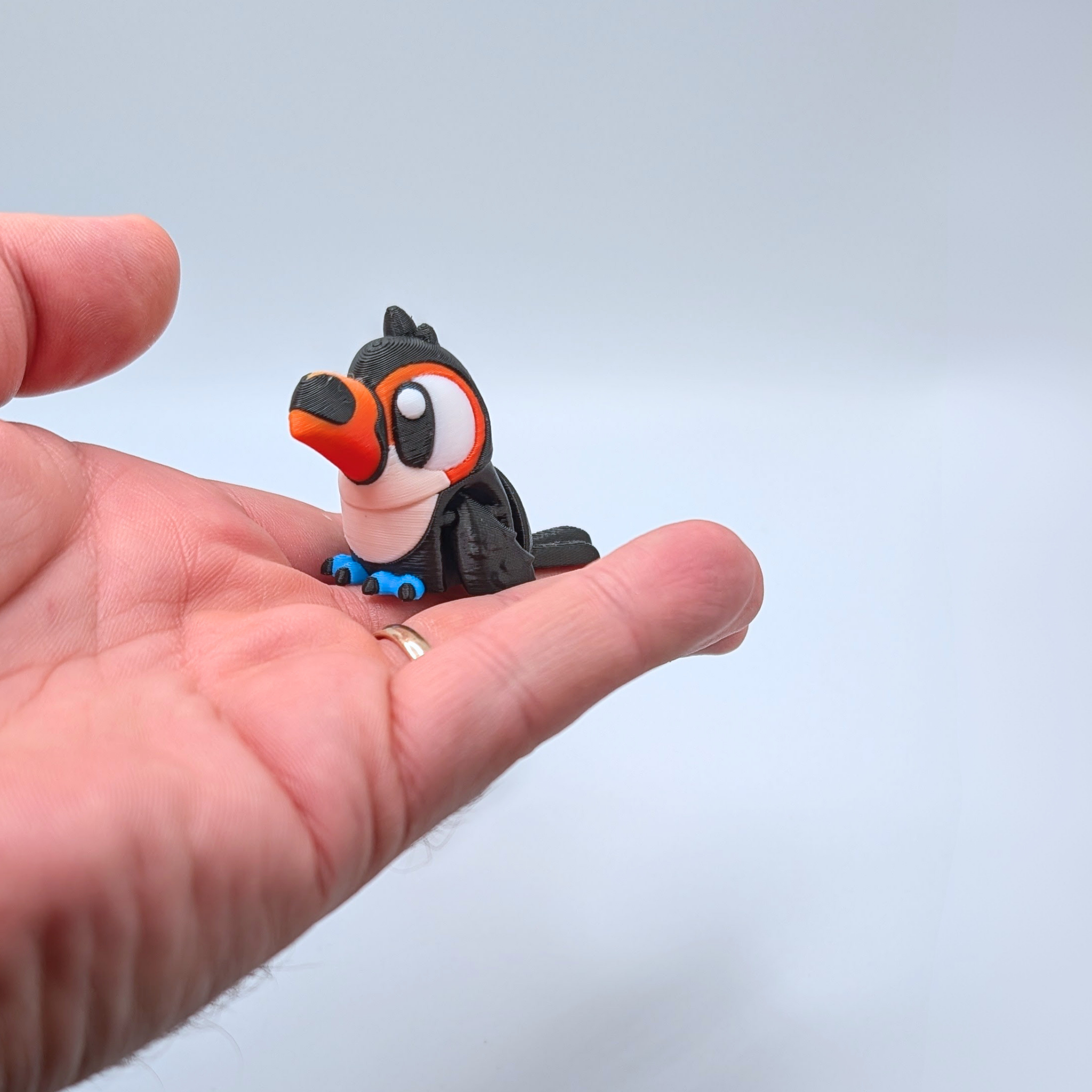 Articulated Flexi Toucan Fidget Toy & Jungle Park Playset