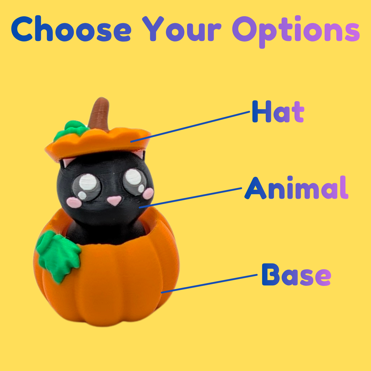 Halloween Cat and Crow Mechanical Clicker Fidget