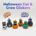Halloween Cat and Crow Mechanical Clicker Fidget