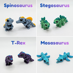 Articulated Dinosaur Fidget Hatchling with Optional Egg