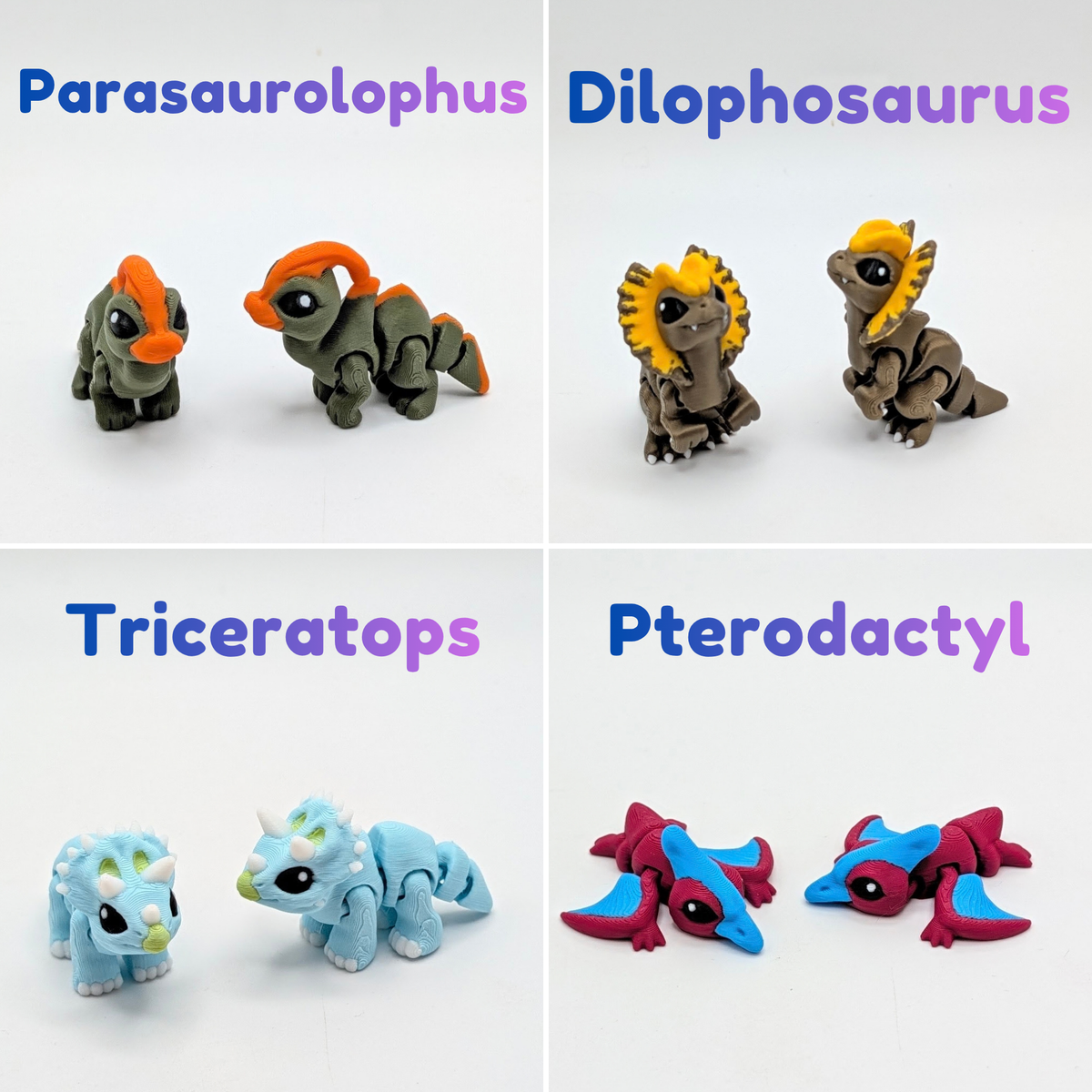 Articulated Dinosaur Fidget Hatchling with Optional Egg