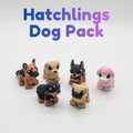 Articulated Dog Hatchlings Flexi Minis with Optional Egg