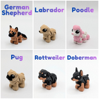 Articulated Dog Hatchlings Flexi Minis with Optional Egg