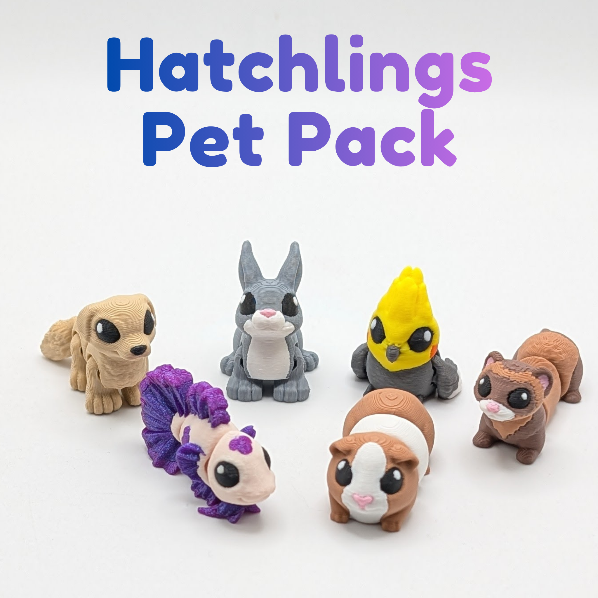 Articulated Pet Hatchlings Flexi Minis with Optional Egg