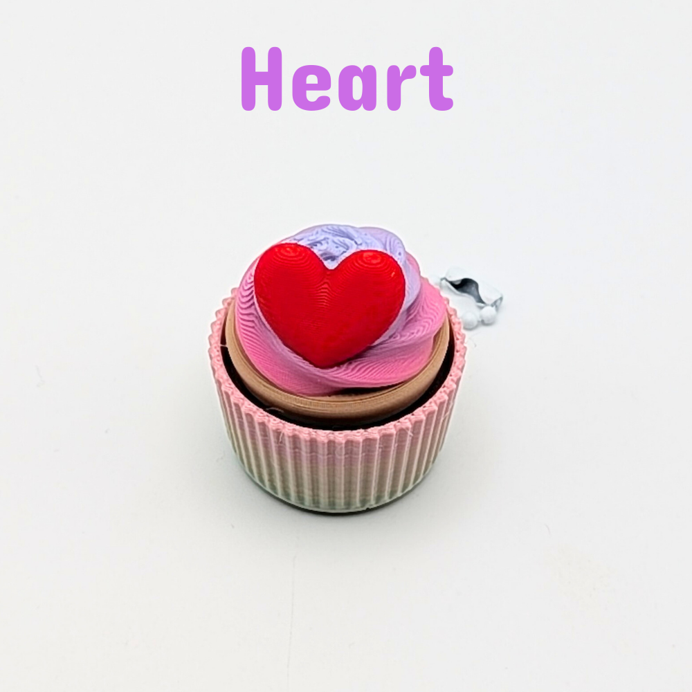 Love Cupcake Clickers | Mechanical Fidget Keychain